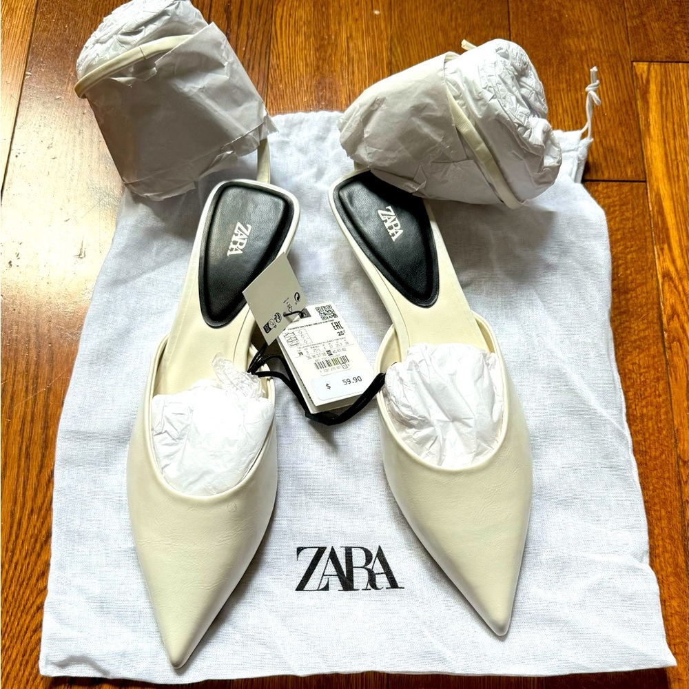 Zara Size 8 New Heels with Tags & Bag